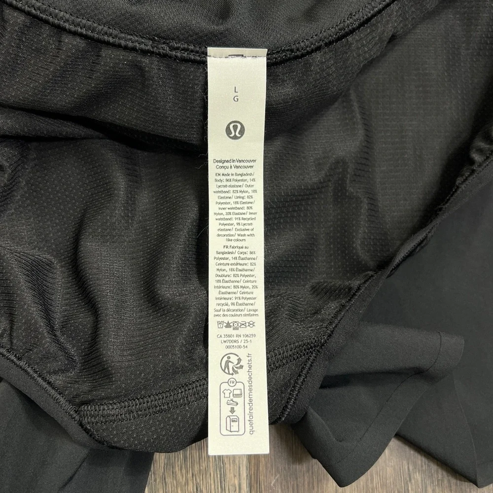 Lululemon NWOT Fast and Free High-Rise Classic-Fit Split Short 3" Black - Picture 6 of 8